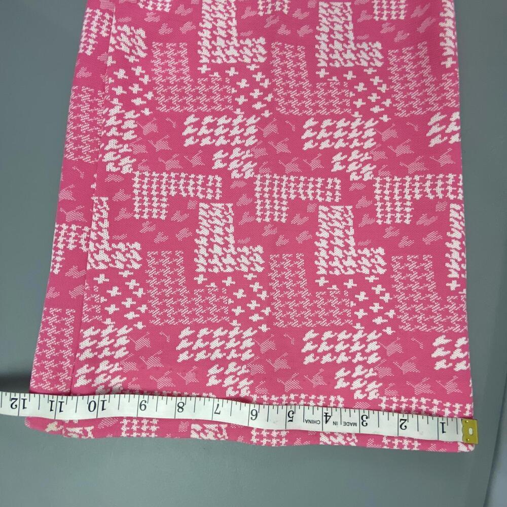 Vintage Rare Trendy Pink & White Check Print Wide-Leg Pants with Belt - Picture 16 of 16